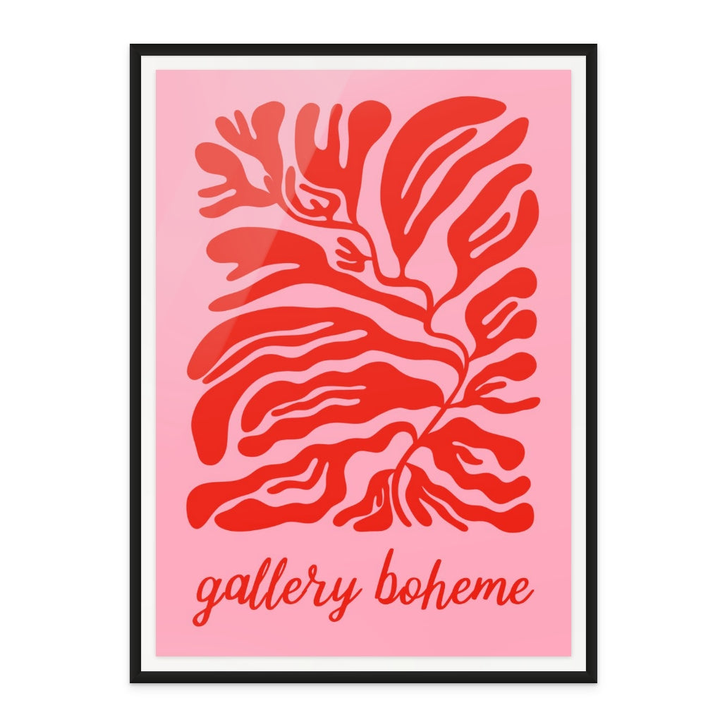 Pink Red Gallery Boheme Art Print