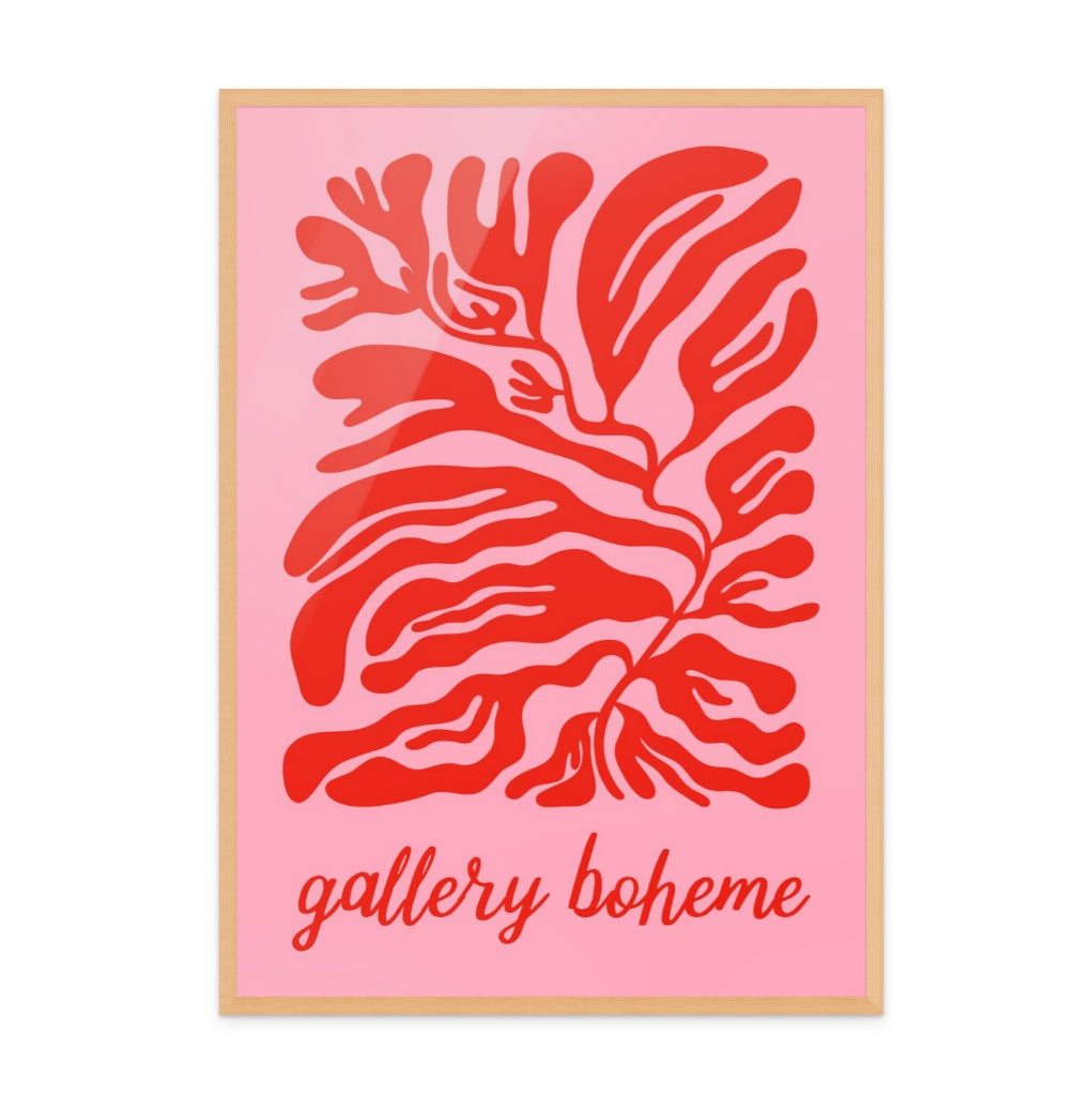 Pink Red Gallery Boheme Art Print