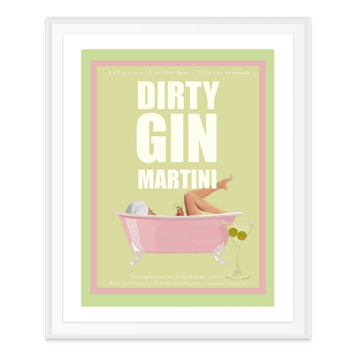 Dirty Gin Martini Art Print