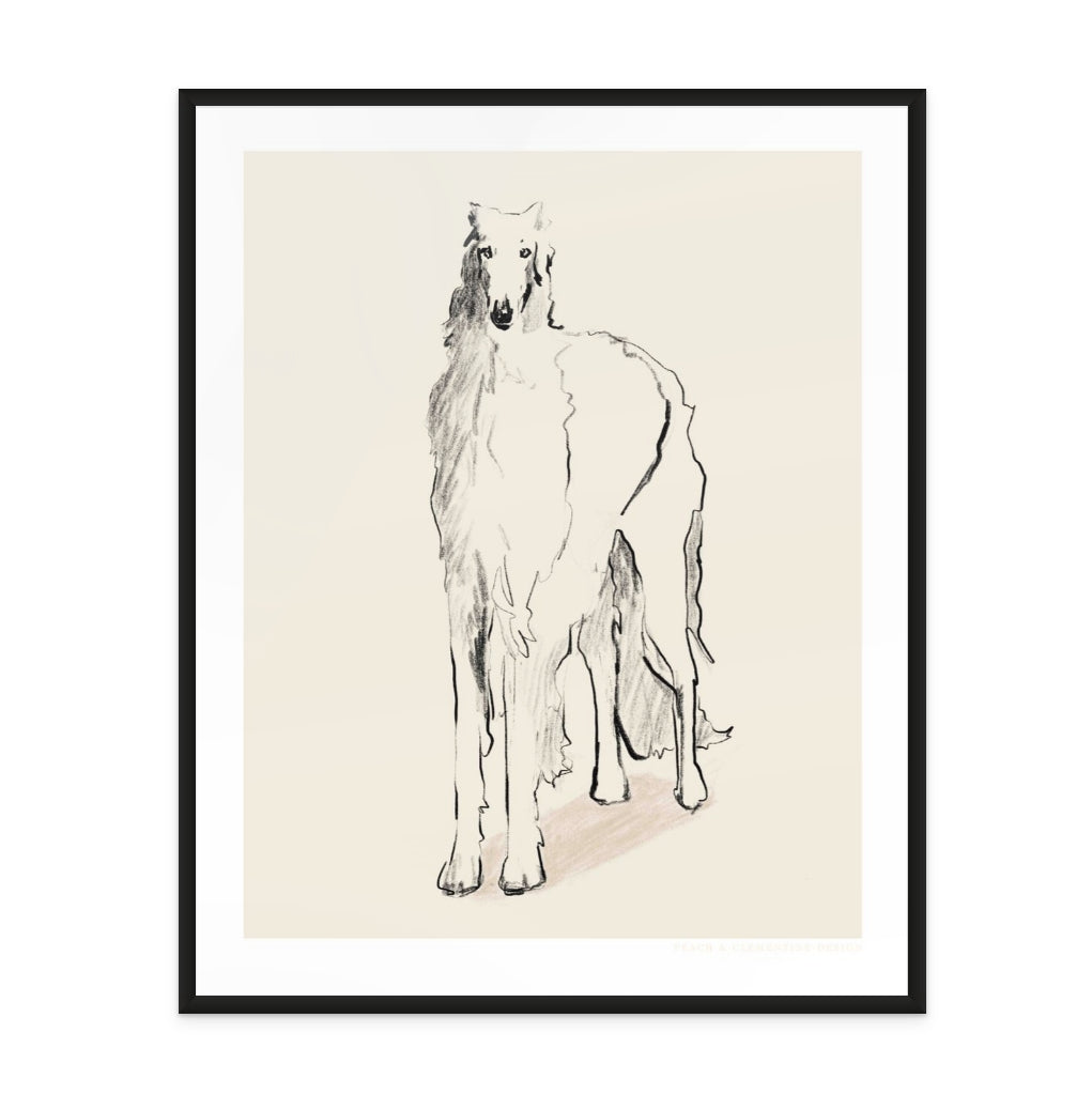 Pandc Borzoi russian Art Print