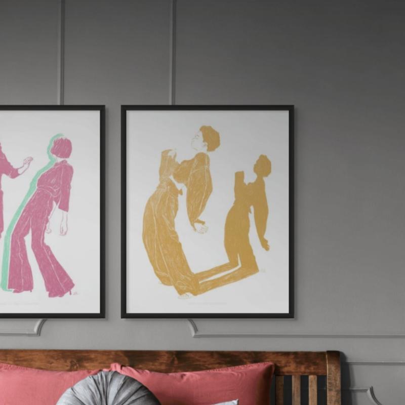 Dancing V Art Print