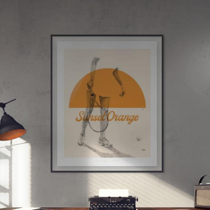 Sunset Orange Art Print