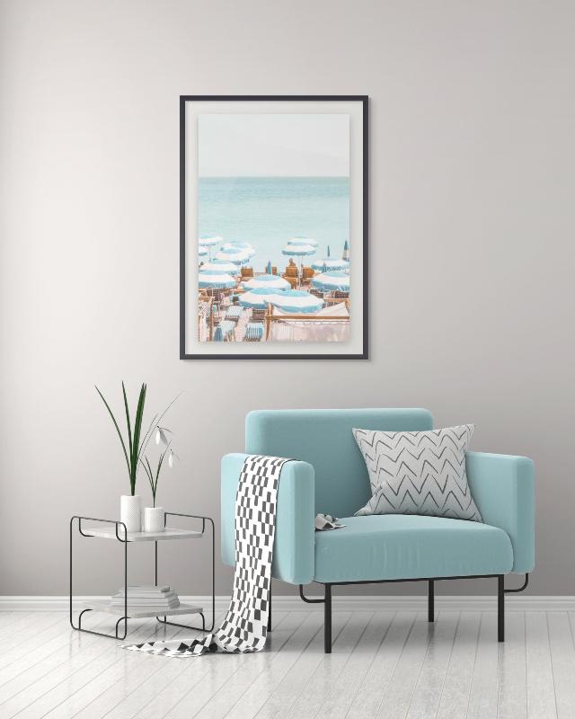 Riviera blue Art Print