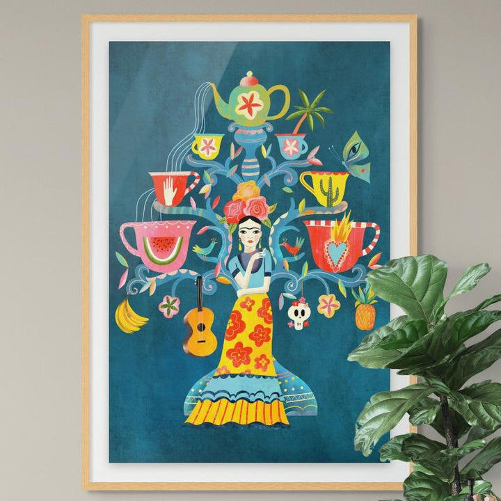 Frida Mexican Tree of Life Art Print