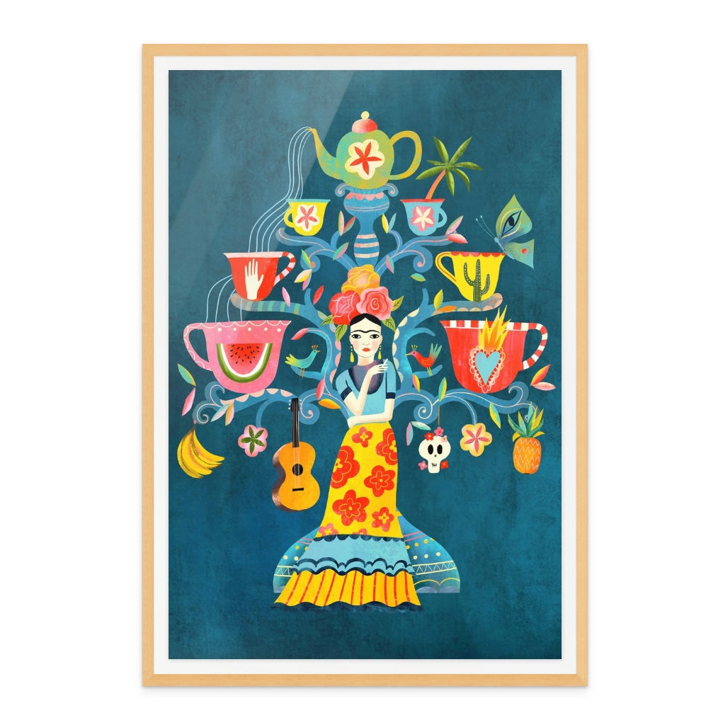 Frida Mexican Tree of Life Art Print