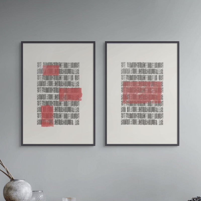 Set "Structured Contrast" Art Prints