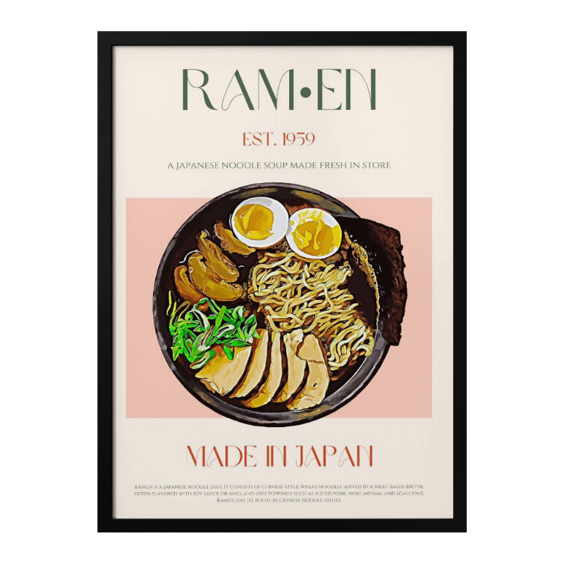 Cuadro "Savoring Japanese Ramen Bowl"