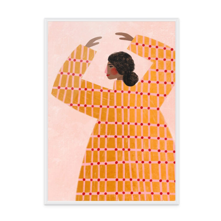 The Woman With the Checked Art Print