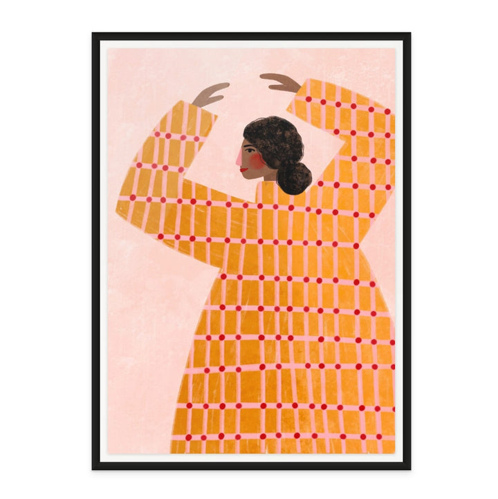 The Woman With the Checked Art Print