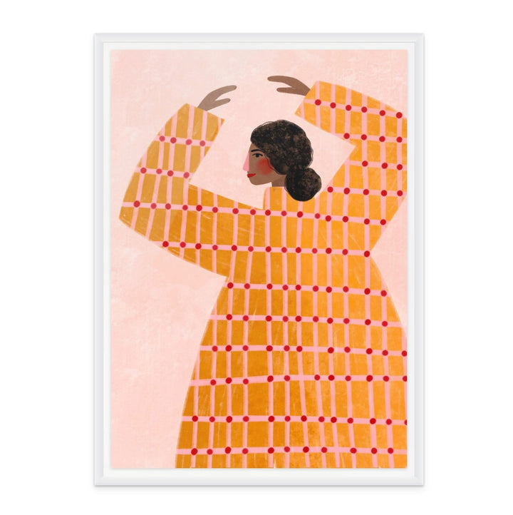 The Woman With the Checked Art Print