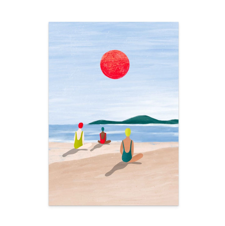 Girls at the Beach Art Print