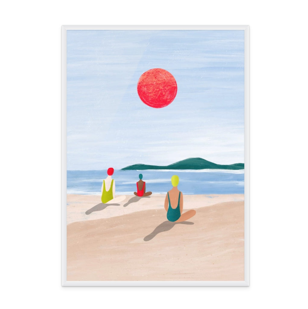 Girls at the Beach Art Print