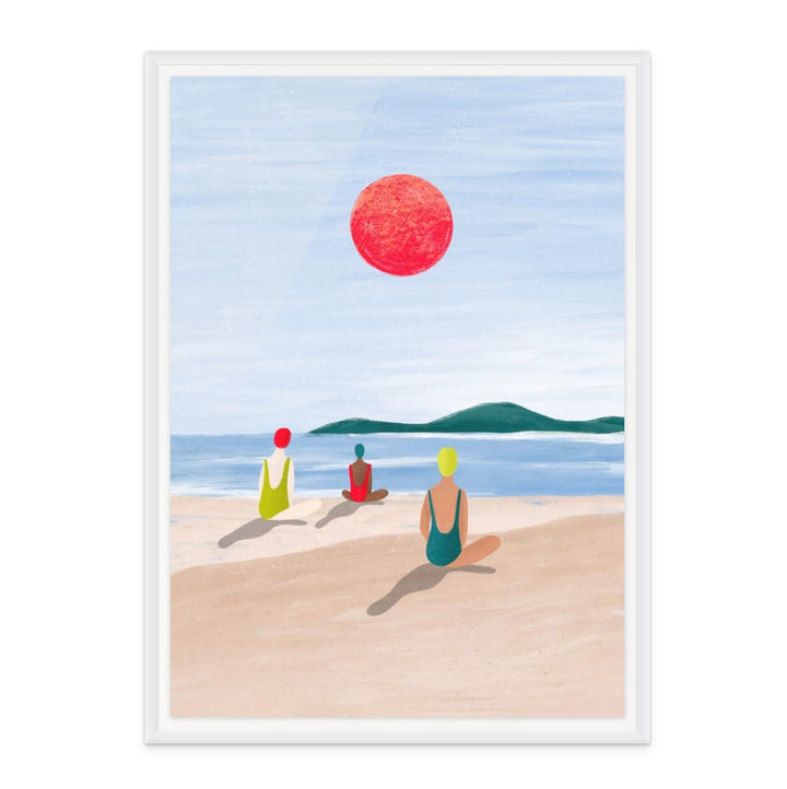 Girls at the Beach Art Print