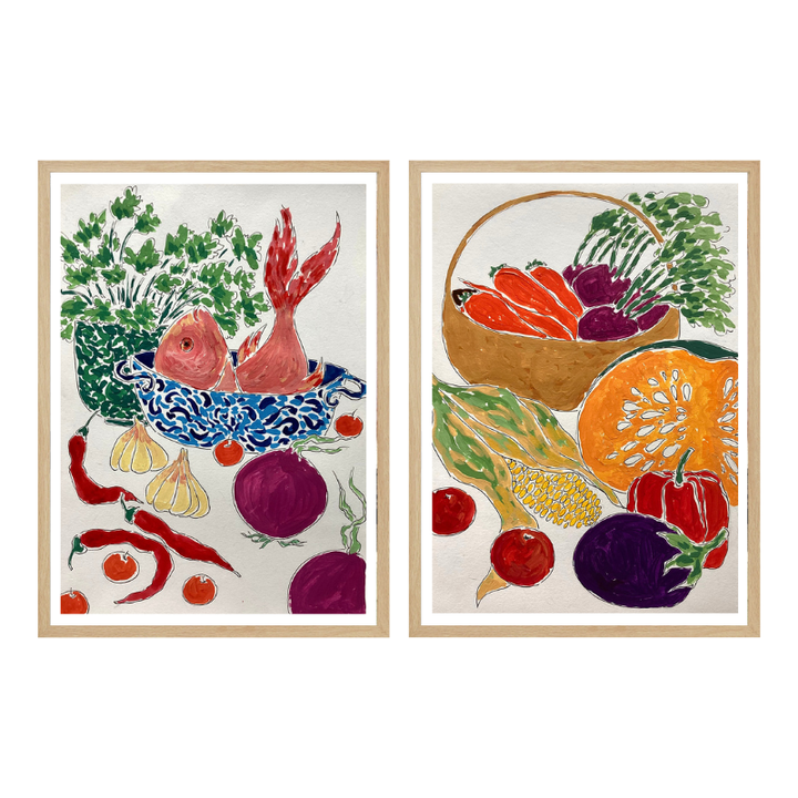 Set de cuadros "Mediterranean Kitchen"