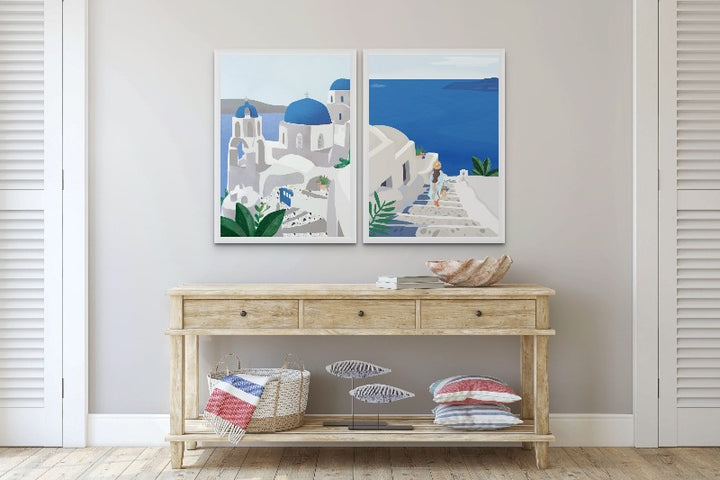 Santorini Island Art Print