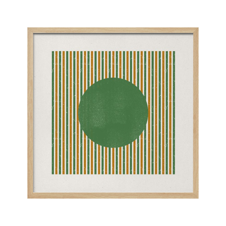 Cuadro "Green Circle Stripes"