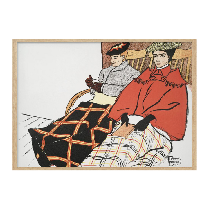 Man and Woman Sitting Together Art Print