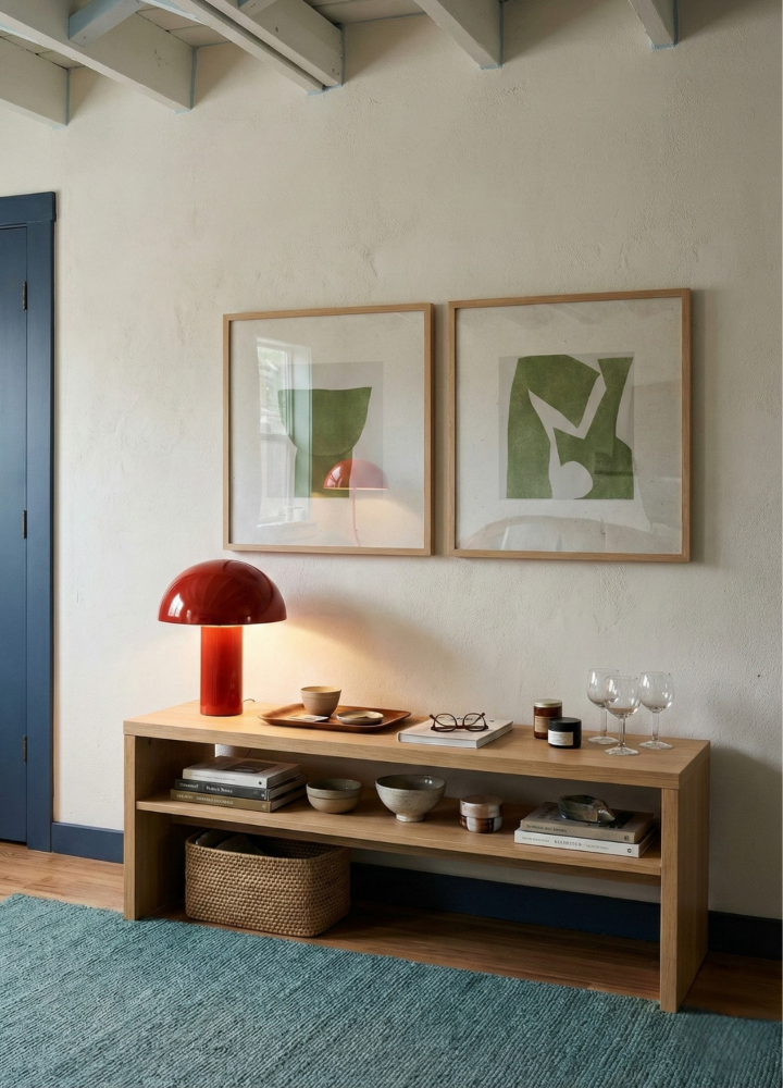 Cuadro "Green Geometric Harmony"