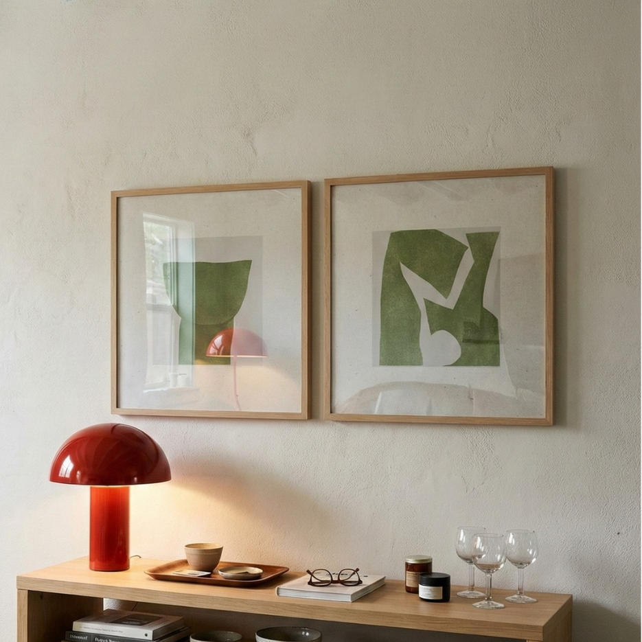 Cuadro "Green Geometric Harmony"