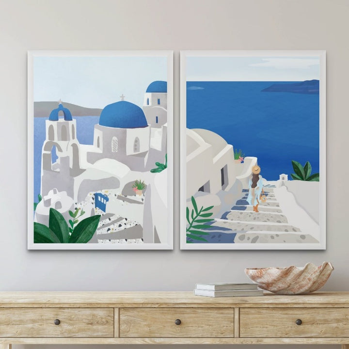 Santorini Island Art Print