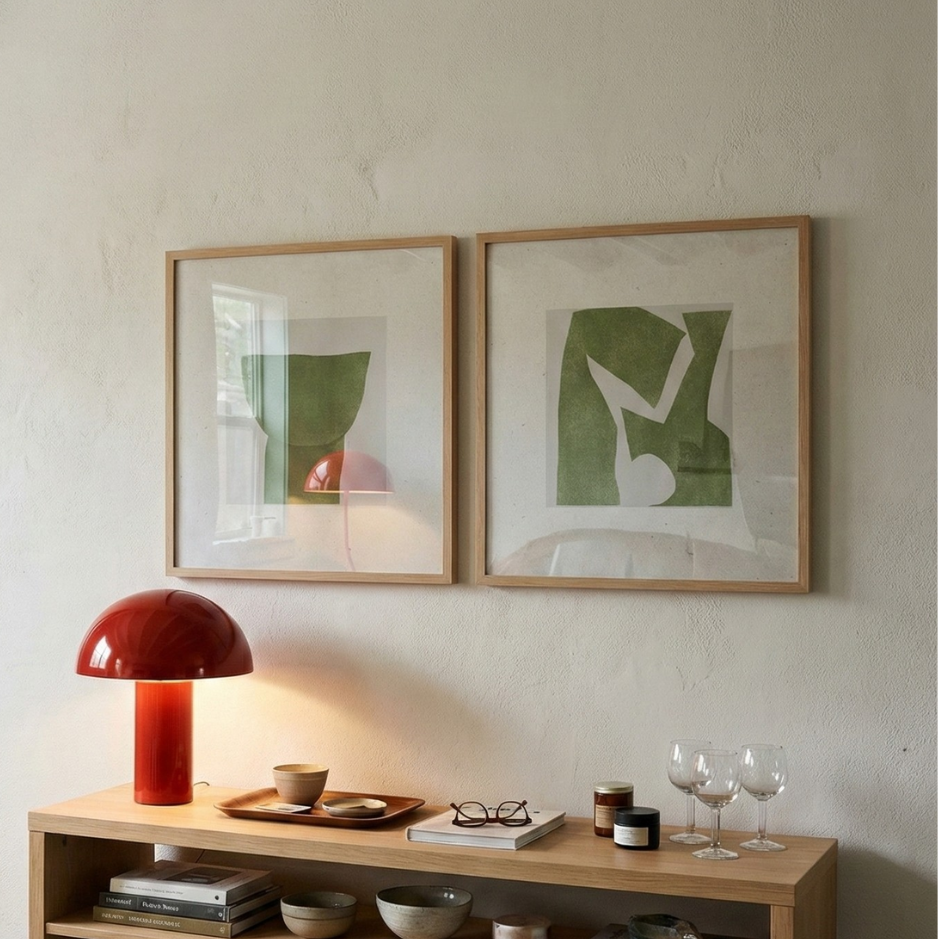 Set de cuadros "Green Harmony"