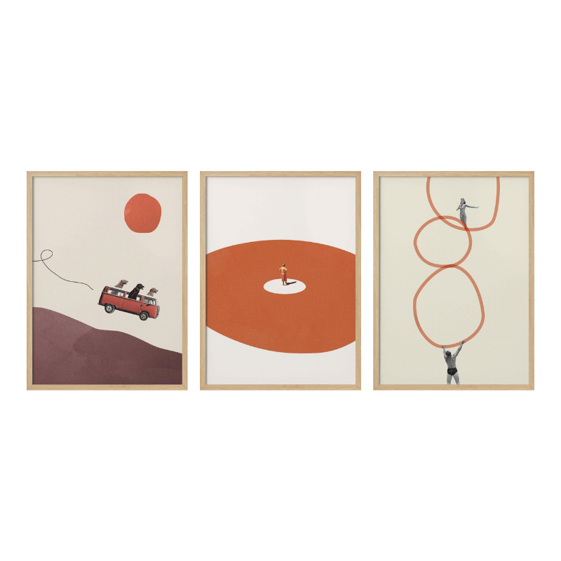 Set de cuadros "Surreal Playground"
