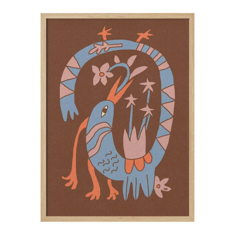 Cuadro "Whimsical Folk Bird"