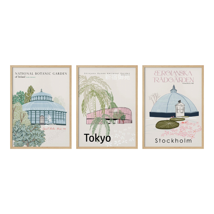 Set de cuadros "Gardens of the World"