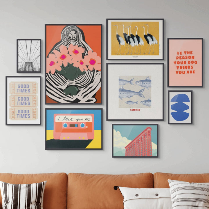 Eclectic Art Mix Gallery Wall