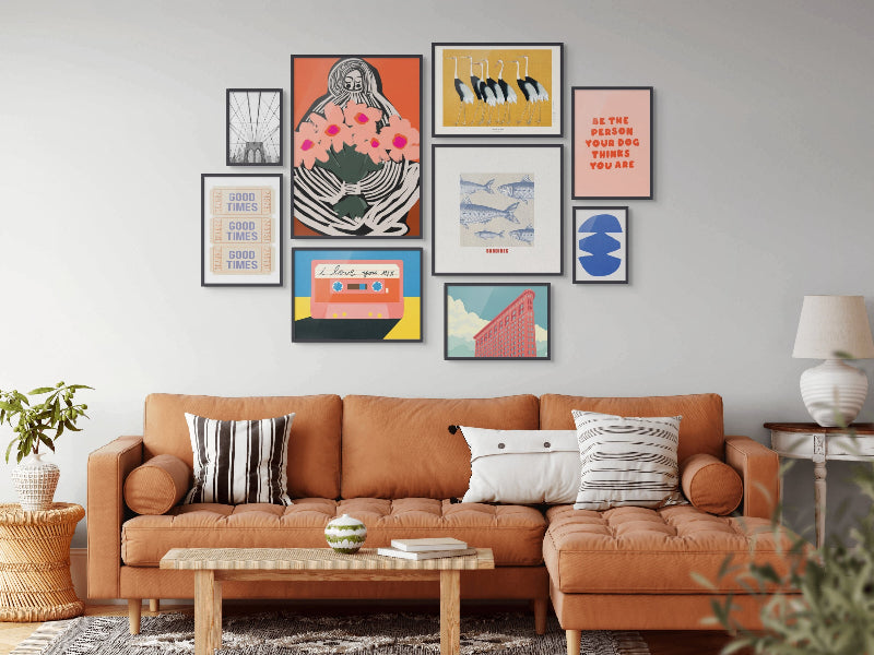 Eclectic Art Mix Gallery Wall