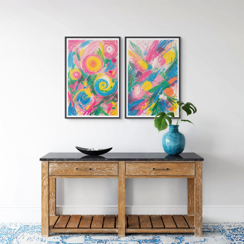 Set "Vibrant Energy" Art Prints