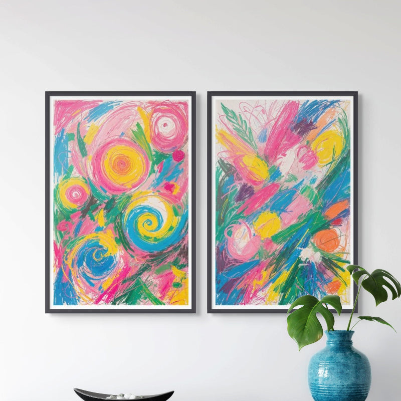 Set "Vibrant Energy" Art Prints