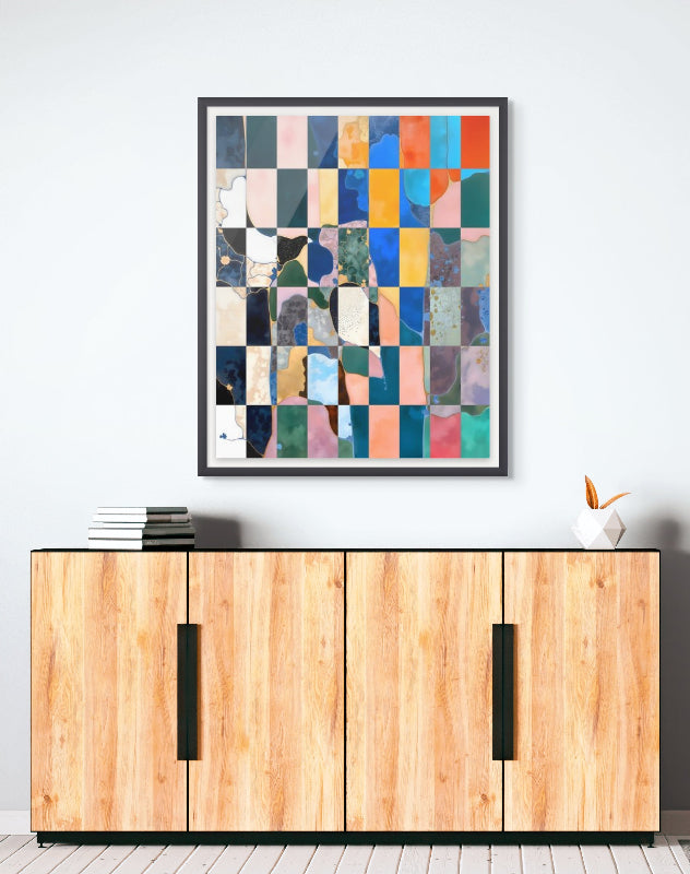 Luxe Checkerboard Art Print