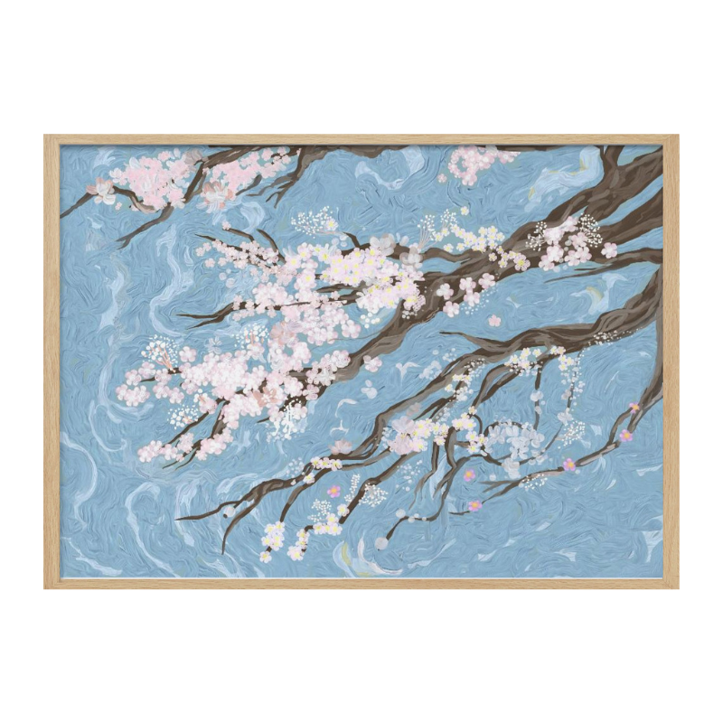 Cuadro "Spring Cherry Blossoms Blue"