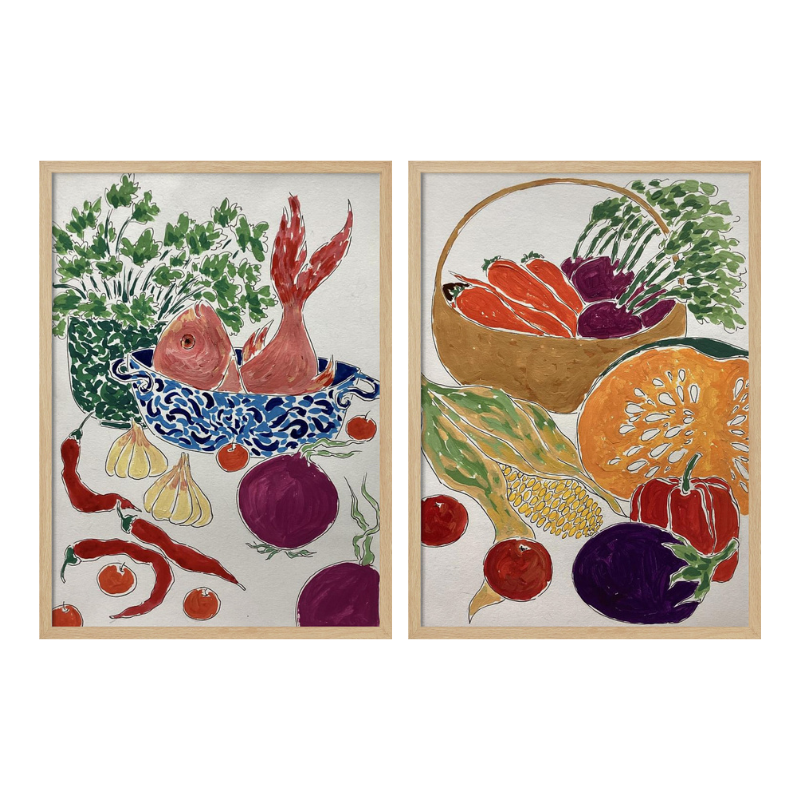 Set de cuadros "Mediterranean Kitchen"