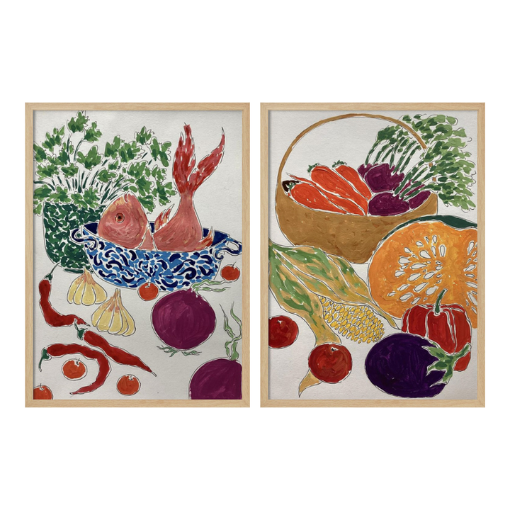 Set de cuadros "Mediterranean Kitchen"