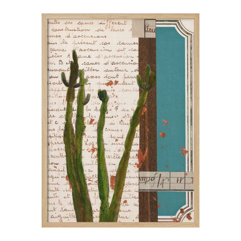 Cuadro "Green Cactus Collage"