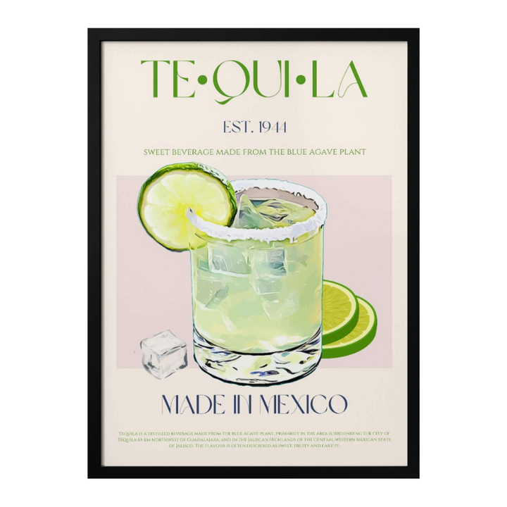Cuadro "Tequila Drink With Lime And Ice"