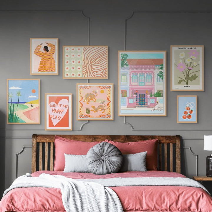 “Happy Corners” Gallery Wall