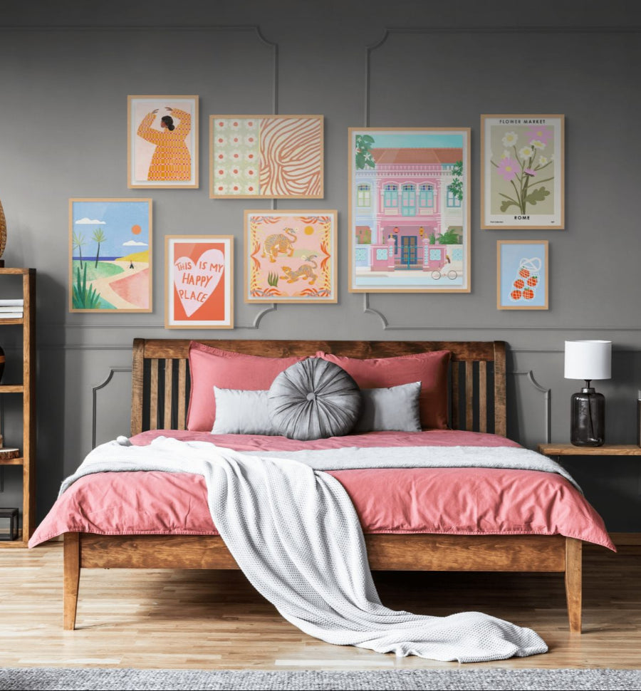 “Happy Corners” Gallery Wall