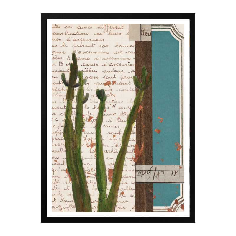 Cuadro "Green Cactus Collage"