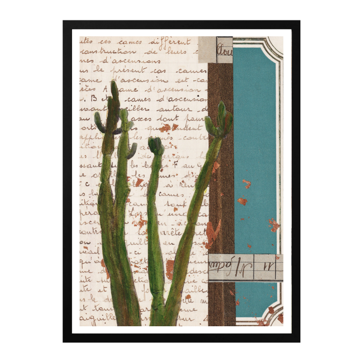 Cuadro "Green Cactus Collage"