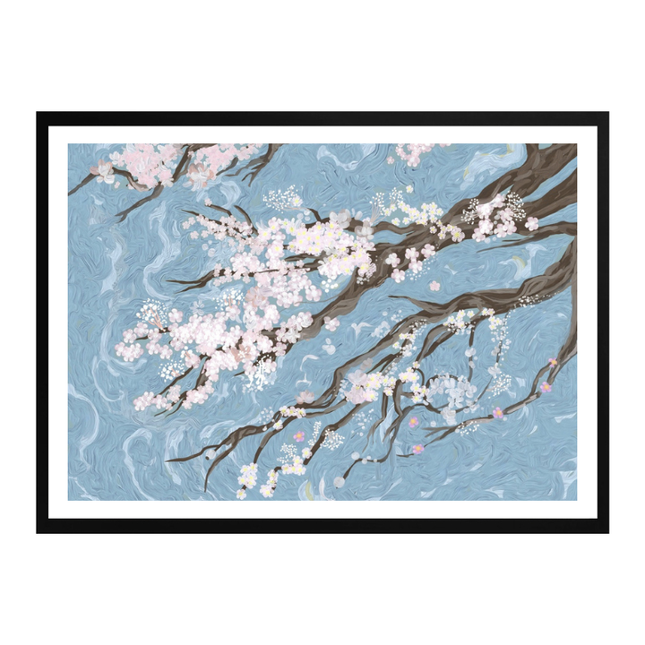 Cuadro "Spring Cherry Blossoms Blue"