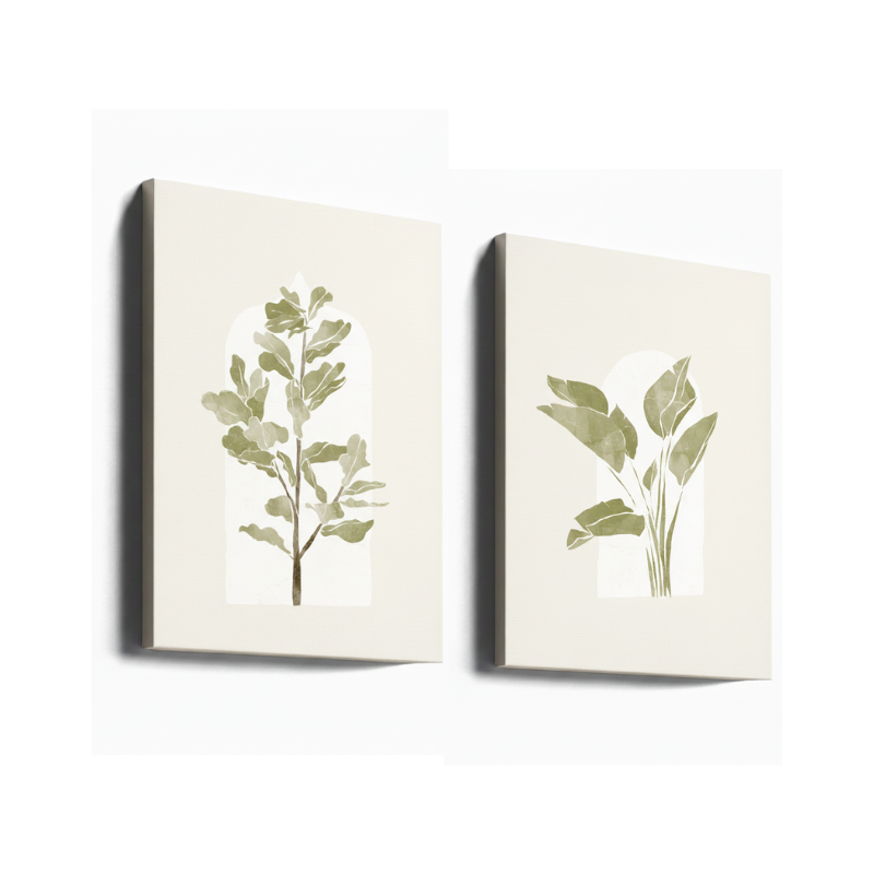 Set de cuadros "Tropical Window"