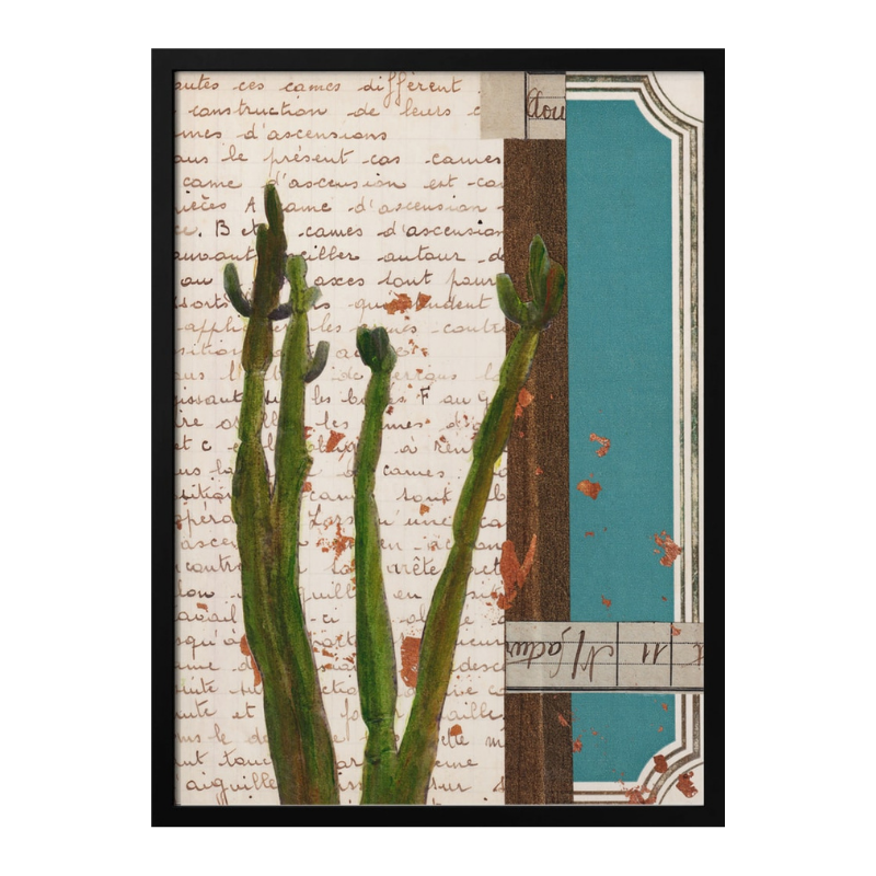 Cuadro "Green Cactus Collage"