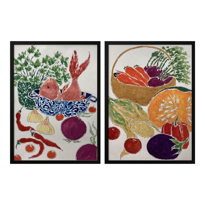 Set de cuadros "Mediterranean Kitchen"