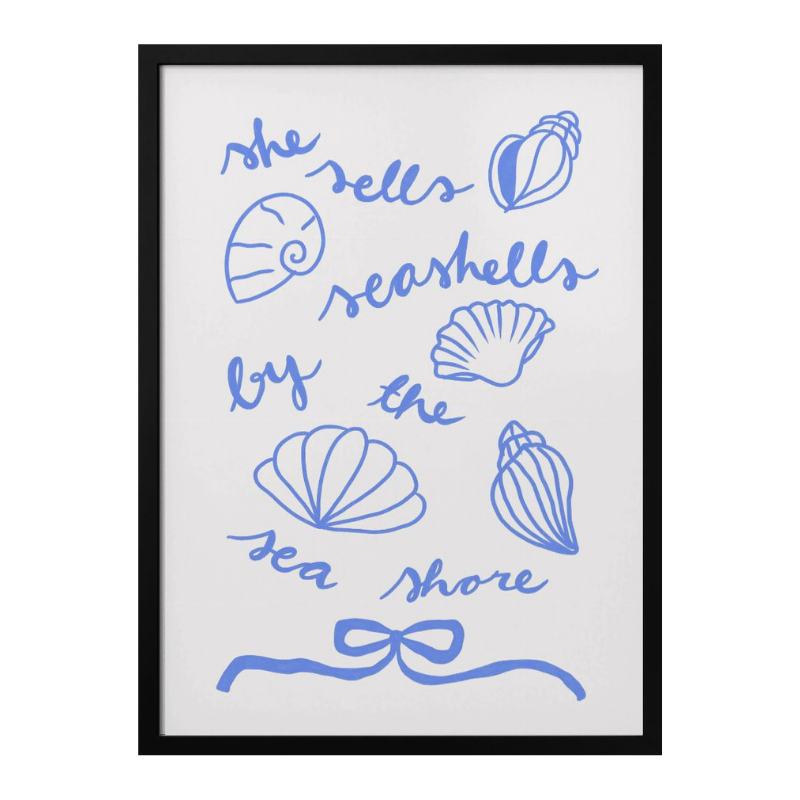 She sells seashells by the seashore Art Print