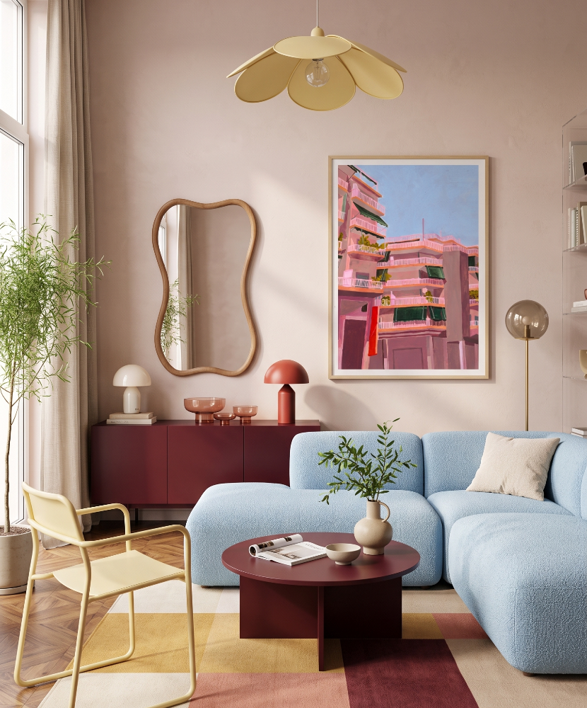 Cuadro "Pink City Balconies"