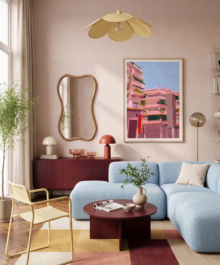 Cuadro "Pink City Balconies"