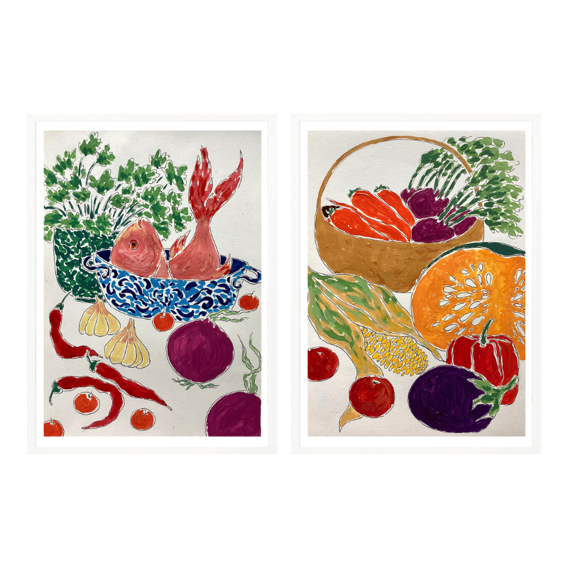 Set de cuadros "Mediterranean Kitchen"